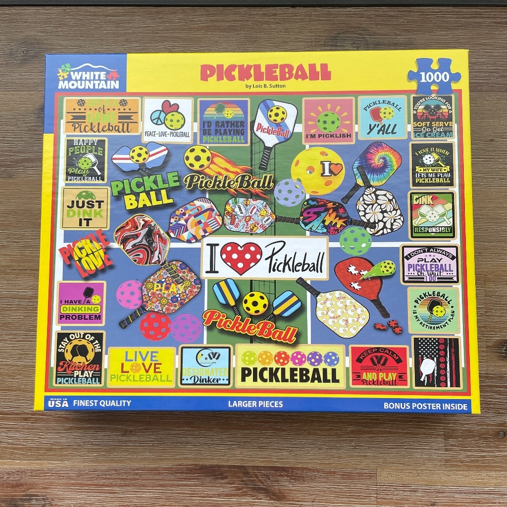 White Mountain Puzzle - Pickleball - 1000 pcs